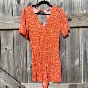 Lascana Shorts Romper Orange Polka Dot